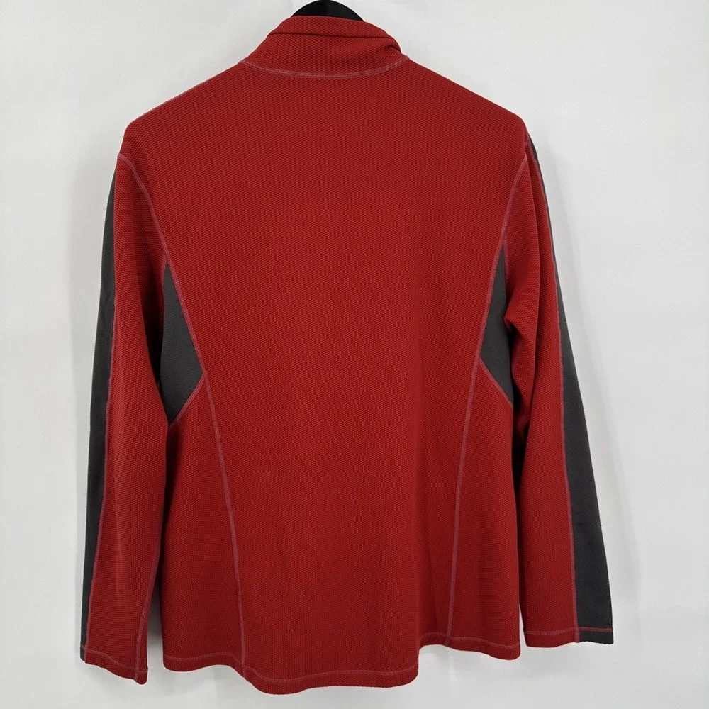 Nike‎ ACG VTG Sweater Mens Large Red Gray  Lightweight 1/4 Zip Pullover Outdoor
